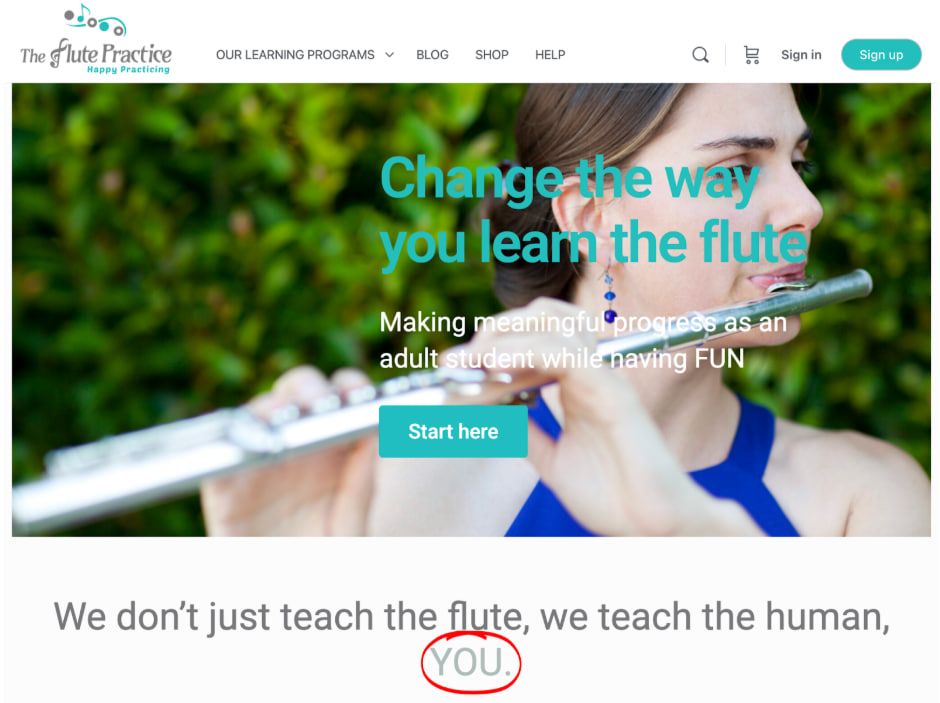 Adult beginner completing 12-week flute course