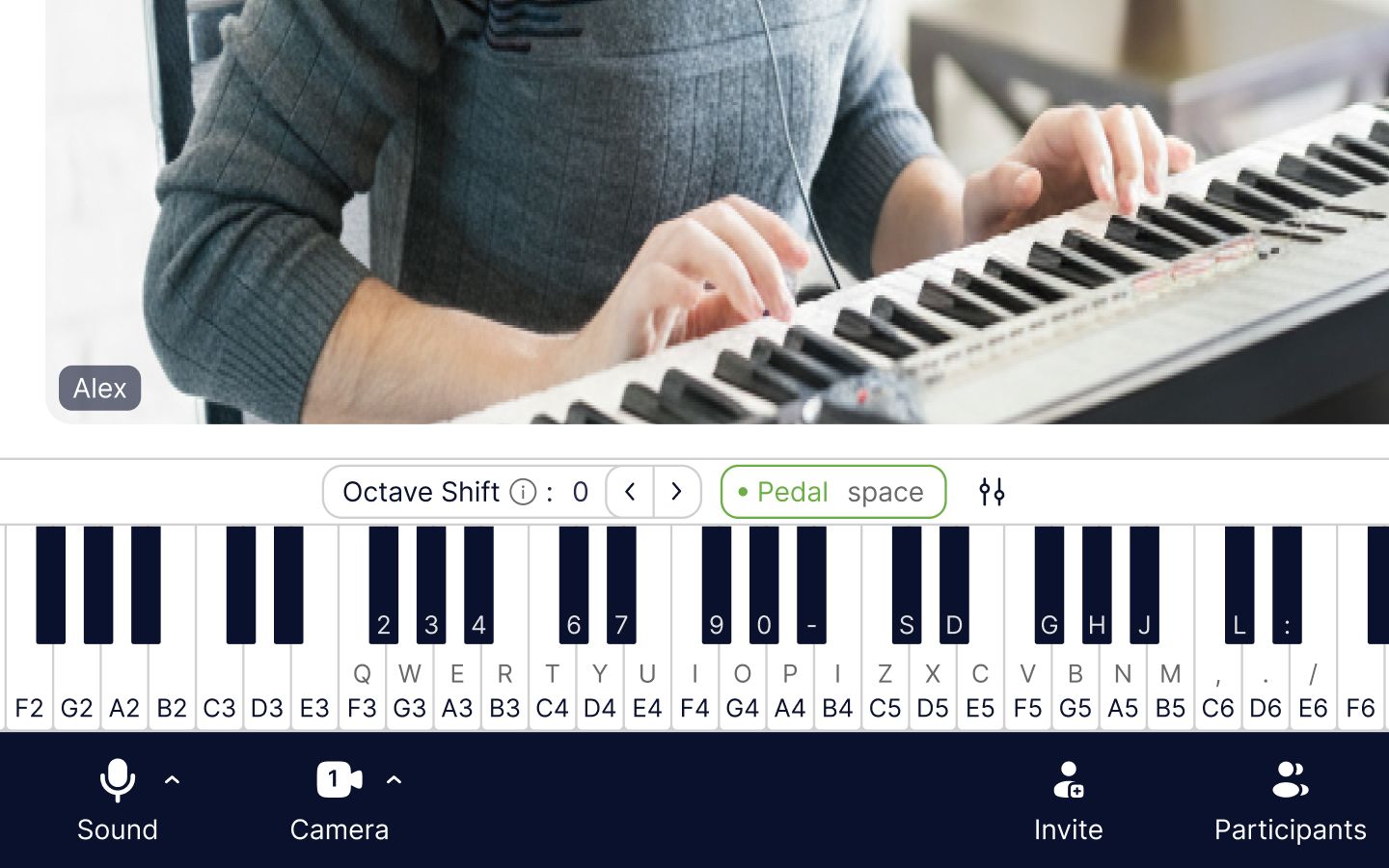 Virtual piano | MOOZ video call app