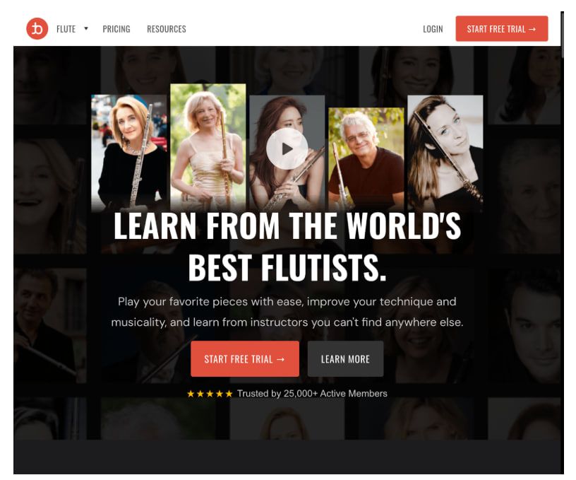 World-class flutist teaching technique in tonebase online course
